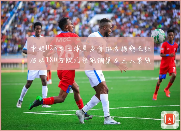 中超U23本土球员身价排名揭晓王钰栋以180万欧元领跑铜梁龙三人紧随其后